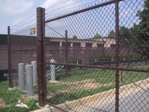 concrete chain link fence posts